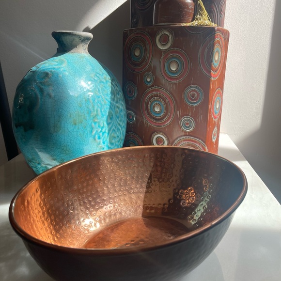 Global Bazaar Copper Finish Decorative Bowl Made in India - Picture 2 of 13